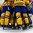 BUFFALO, NEW YORK - JANUARY 4: Team Sweden gathers in their goal crease to celebrate a victory over USA during the semi-final round of the 2018 IIHF World Junior Championship. (Photo by Andrea Cardin/HHOF-IIHF Images)

